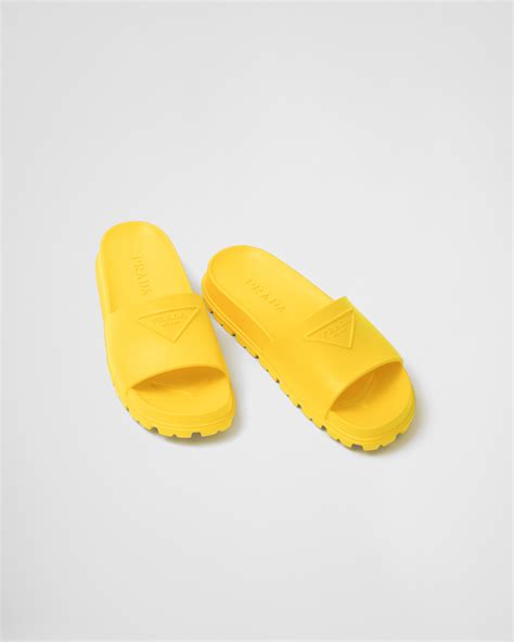 yellow prada slides|Women's Designer Slides & Mules .